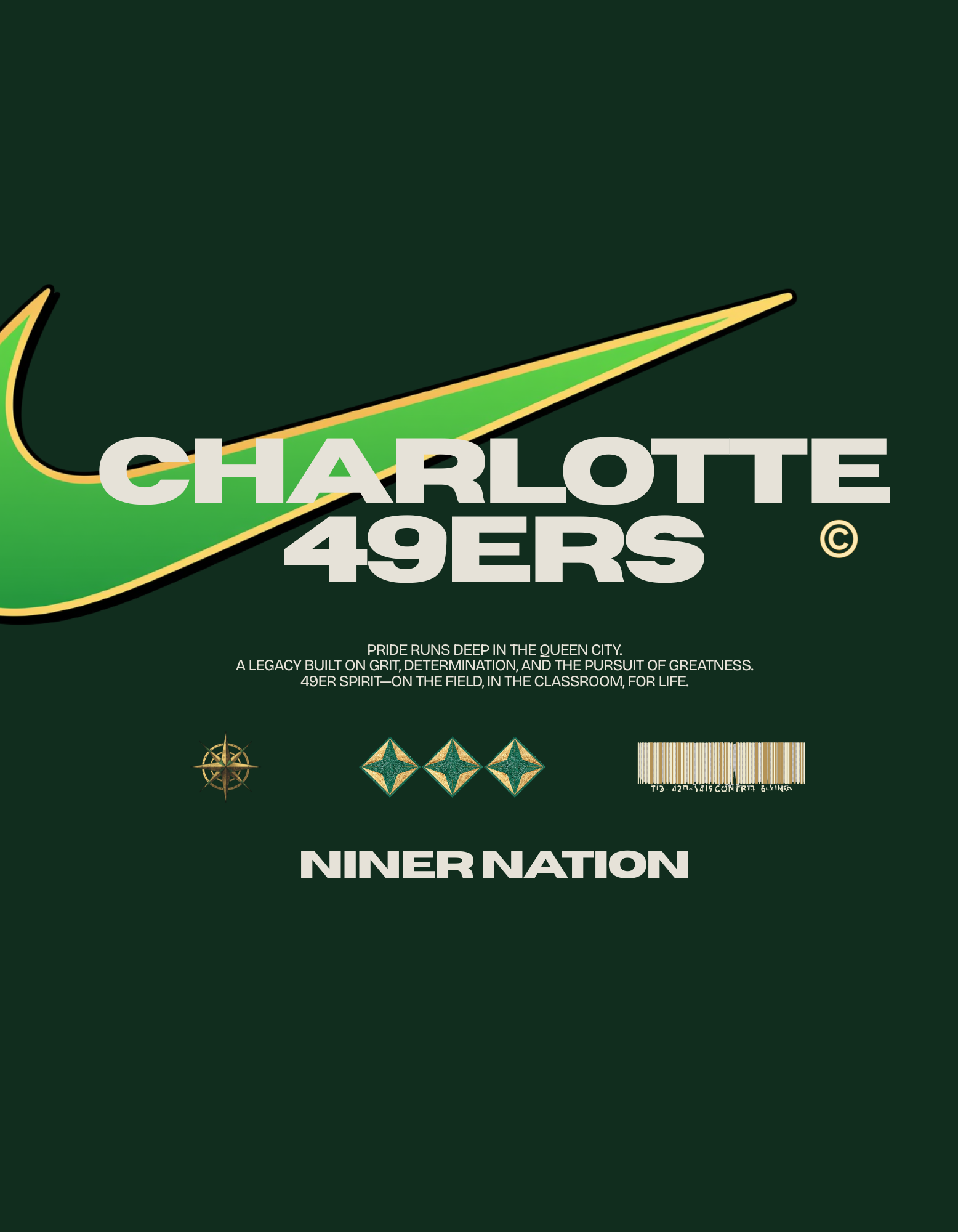 Charlotte 49ers — Spirit Tee